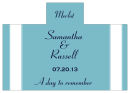 Personalized Classic Rectangle Wine Wedding Label 4.25x3